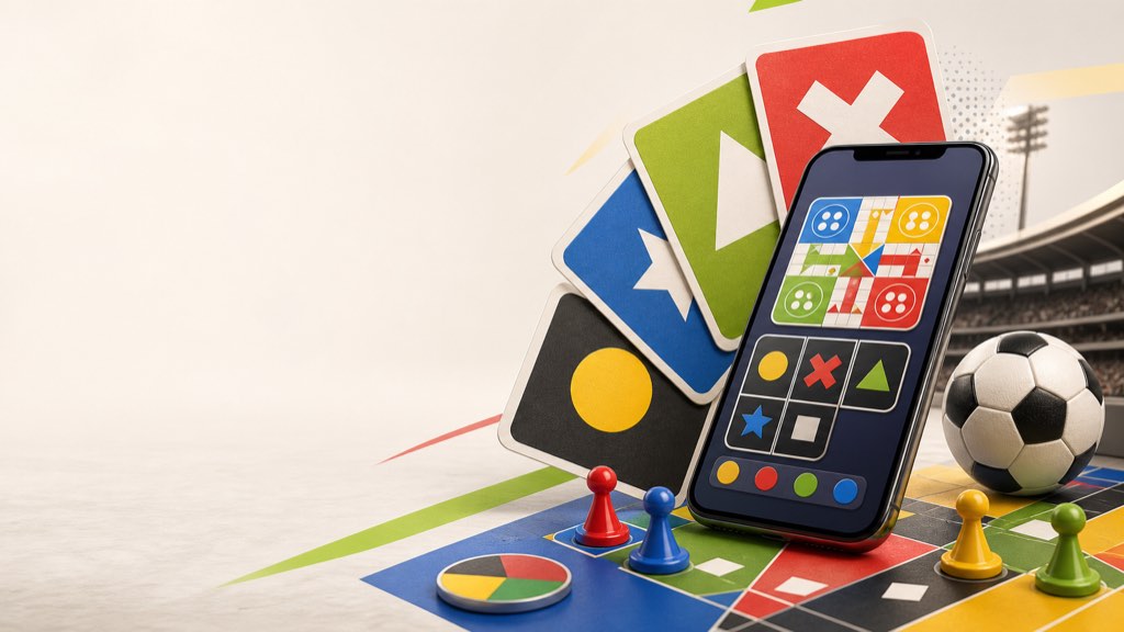 WajeGame WHOT-style card play and mobile sports entertainment visual